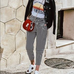 NWT Zara high waist cropped pants